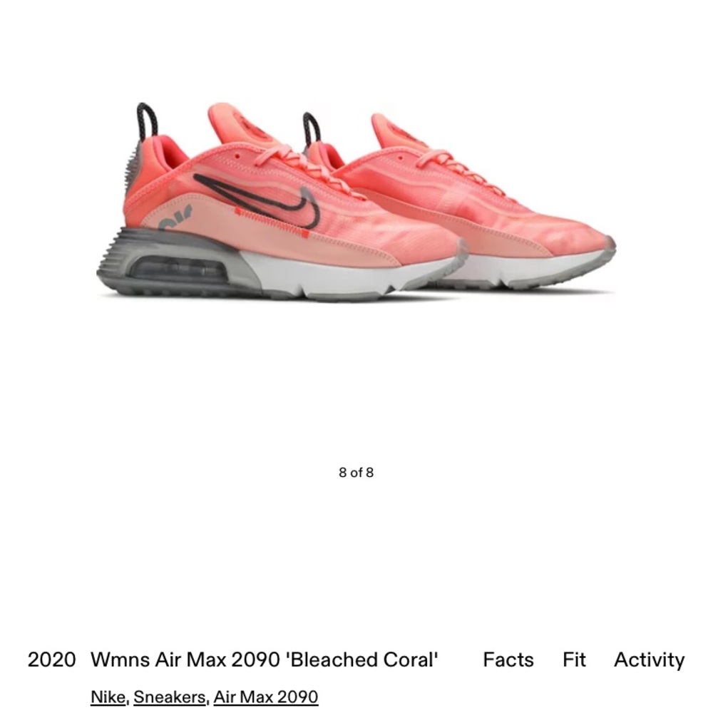 Nike Air Max 2090 women’s size 8.5 lava glow black translucent upper Air cushion
